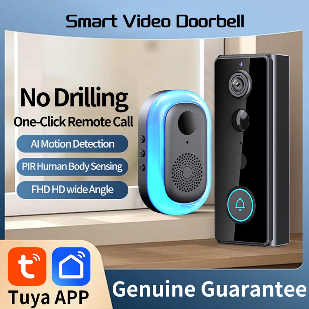 Smart WiFi Video Doorbell With 720P Resolution And PIR Sensing Wireless Tuya APP Support PIR Sensing