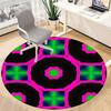 1pc Kaleidoscope Pattern Carpet, Round Non Slip Durable Large Size Office Carpet, Suitable for Office