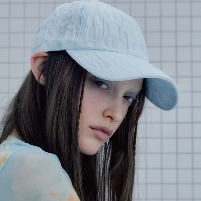 Poesiedame PUFF CAP IN AQUA