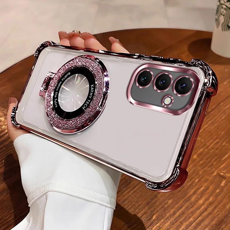 

Suitable for Samsung S25 S24 S23 Mobile Phone Case Electroplating A36A55A56 Four Corner A15a23a22 Flashing Support Samsung A36 5G