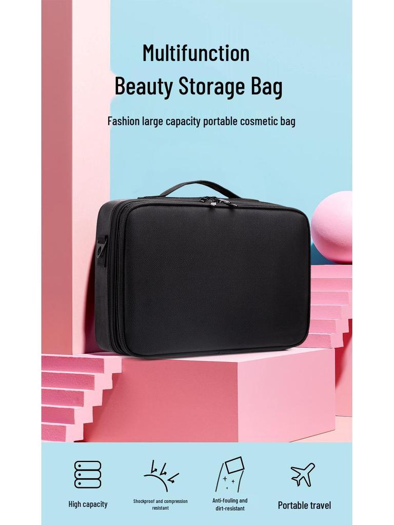 Large Capacity Portable Tattoo Nail Art Makeup Cosmetic Tool Bag
