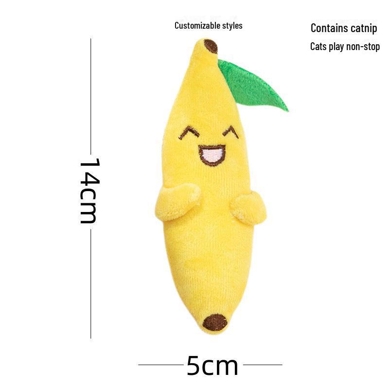 New Catnip Plush Toy: Cat Grass-Infused, Bite & Scratch Resistant, Self-Entertaining Doll for Cats