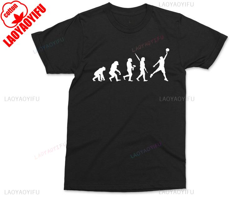 Basketball Evolution TShirt Boyfriend Gift Basketballs Apparel Funny Men Clothing Crewneck for Men Graphic T Shirts Cotton Tee