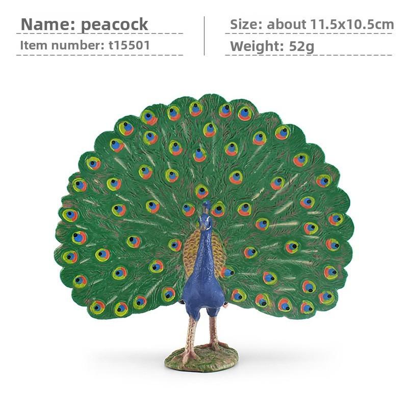 Peafowl Pelican Wildlife Animal Pvc Models For Kids Educational Decor Toys And