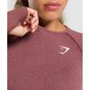 Gymshark Vital Seamless Crop Top Burgundy Pink  Marl B1a3d Kb80