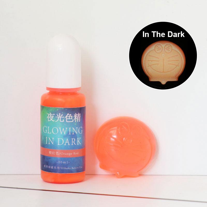 Silicone world 10ML 20 Colors Fluorescent Pigment Luminous Paint Resin Dye UV Resin Coloring Epoxy Resin Pigment for DIY Crafts