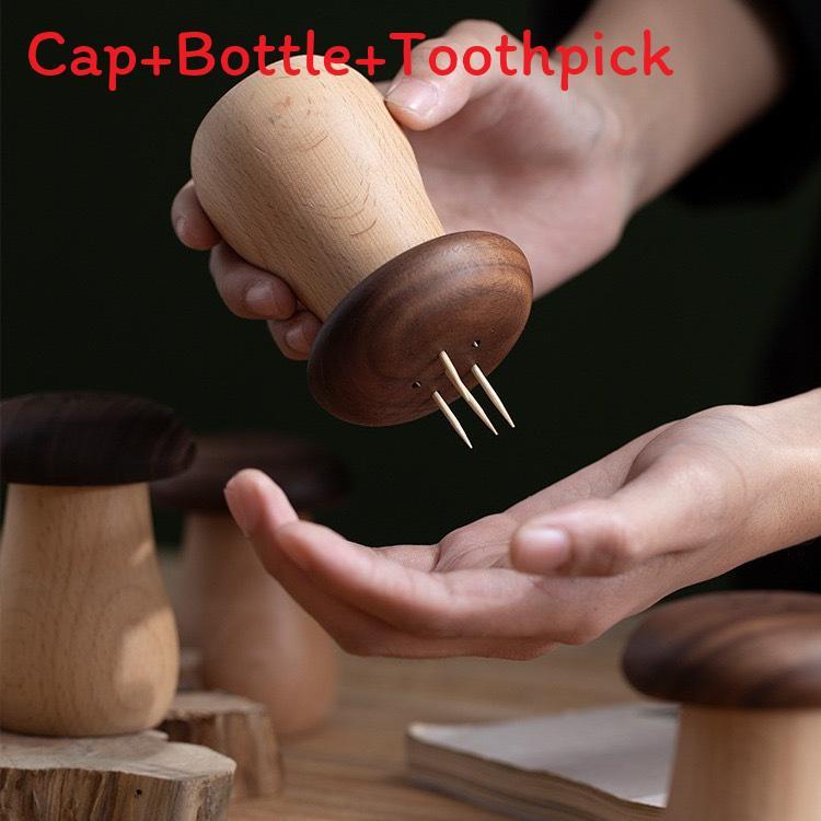 Wooden Toothpick Holder With Black Walnut Lid For Home Dining And Hotel Decor