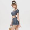 Women's Slim Fit Skirted Swimsuit - Modest, Fairy Style for Small Busts