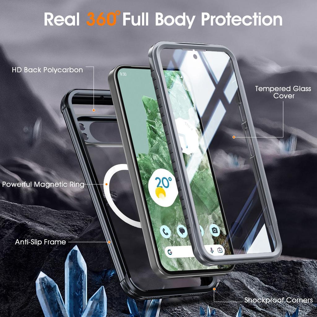 Suitable for Google Pixel 9/8 Pro XL Phone Case Three Proof Sealing Anti Drop Dustproof Phone Case All Inclusive