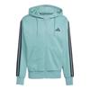 adidas Mens 3 Stripes Fleece Full Zip Hoodie