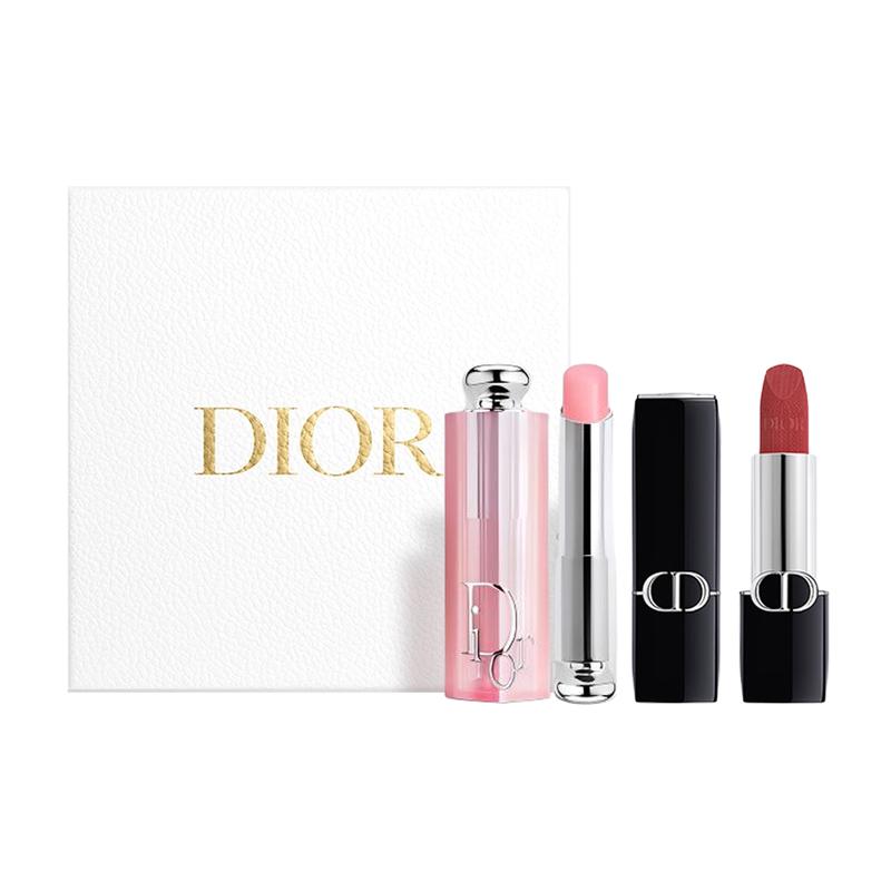 

DIOR Lipstick Two-piece set B: Brilliant Blue Gold Lipstick #720 3.5g + Charming Lip Balm #001 3.2g синий