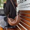 Soft Leather Pleated Crescent Armpit Bag Women's Shoulder Messenger Bag