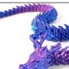 3D-Printed Twin-Dragon Ornament (22 Cm) - Articulated Cartoon Dragon-Shaped Plant Toy & Aquarium Landscape Decoration