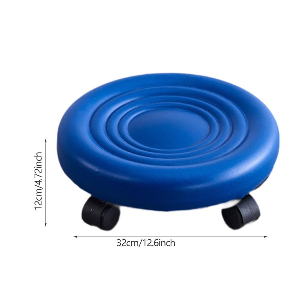 Swiveling Rolling Low Stool Clocking Stools with Wheels Roller Seat Short Chair for Manicure