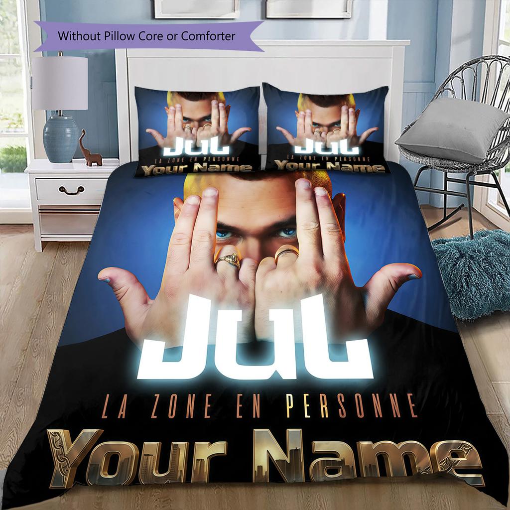 Custom Name JuL C'est Pas Des Lol Bedding,Quilt Set Quilt Cover Pillowcase Home Birthday Gift(1 * duvet cover + 2 * pillowcase, without core) -HE75