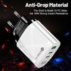 58W Dual Fast Charger with 2PD+QC3.0, EU/US/UK/AU Plugs