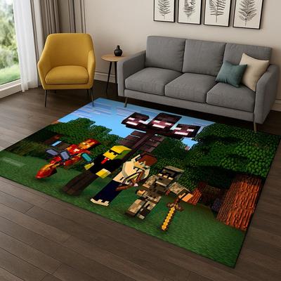 Classic S-Sandbox Cartoon Game Carpet Rug for Bedroom Living Room Sofa Home Decor,kids Game Area Rug Non-slip Floor Mat Gift