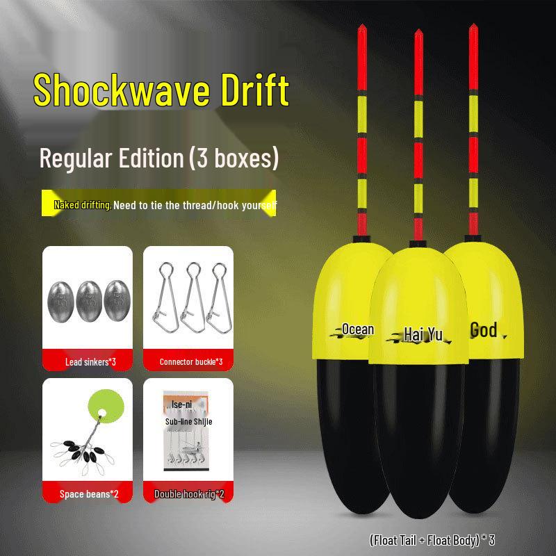 Schockwellen-Selbstnivellierender Elektronischer Nachtangel-Schwimmer - Hohe Empfindlichkeit, Langes Schwanzdesign, Keine Einstellungen Erforderlich