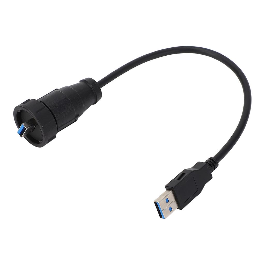 USB3.0 Water Proof Connector 0.3meter Length Snap On Type Straight Plug USB Male Panel Mount