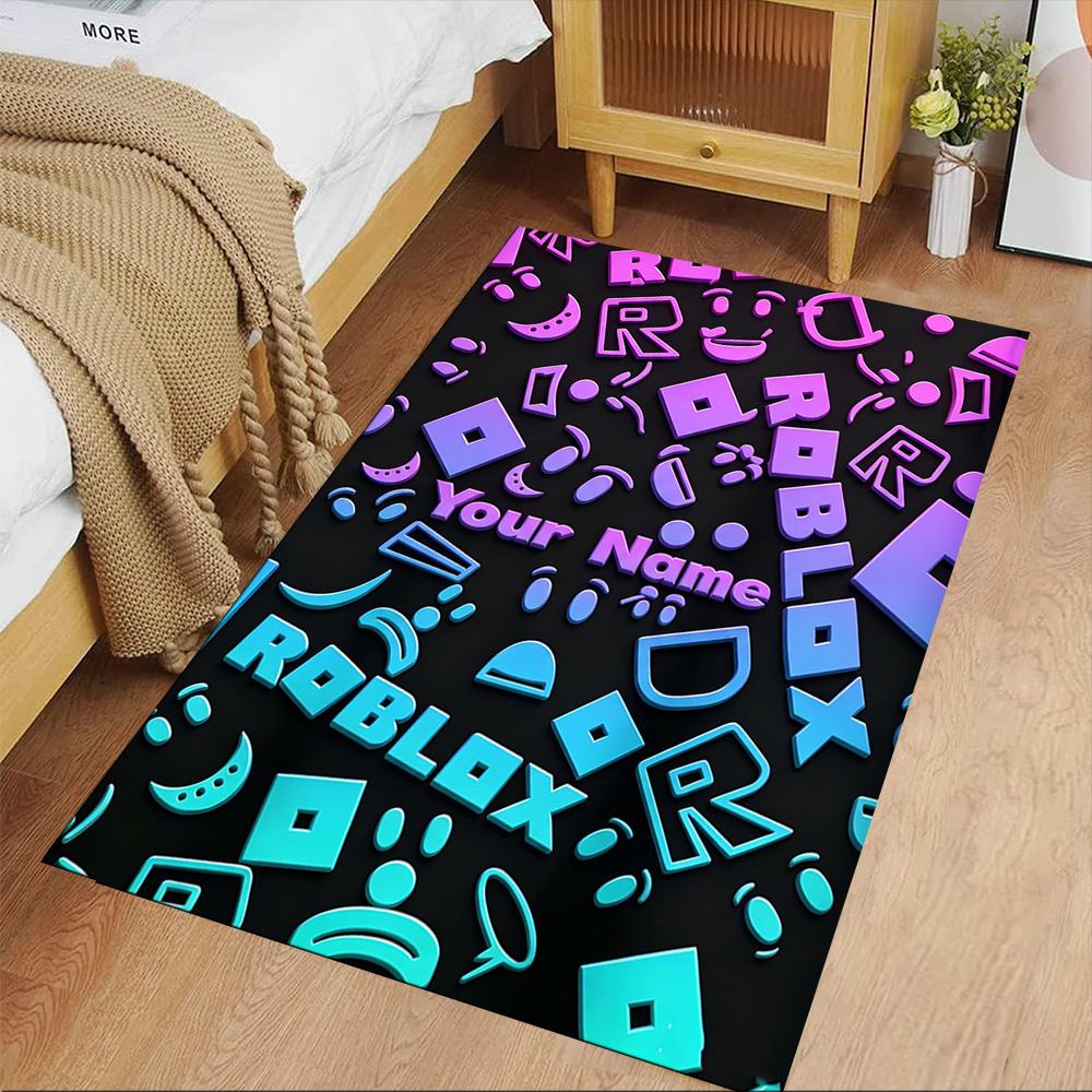Roblox Customized Name Floor Mat Perfect for Hallway Balcony Dining Room Kitchen Anti-slip Rug Office Home Decor Best for Christmas
