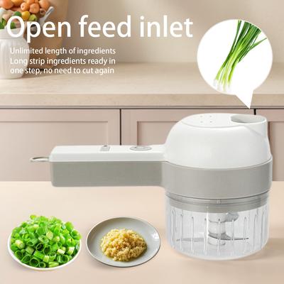 4In1 Portable Electric Chopper Multi-Functional Wireless Meat Grinder Machine Food Processor Mixer for Garlic Peppers Onions