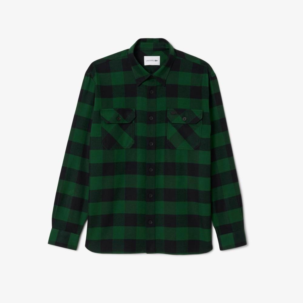 Lacoste Men's Chest Pocket Check Shirt CH9210-55NU1Y