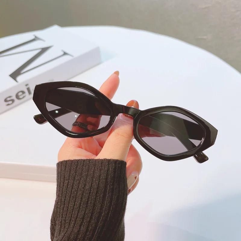 Fashionable And Stylish Cat Eye Small Frame Sunglasses Women'S Fashion Street Photography Trend Versatile Glasses Uv400