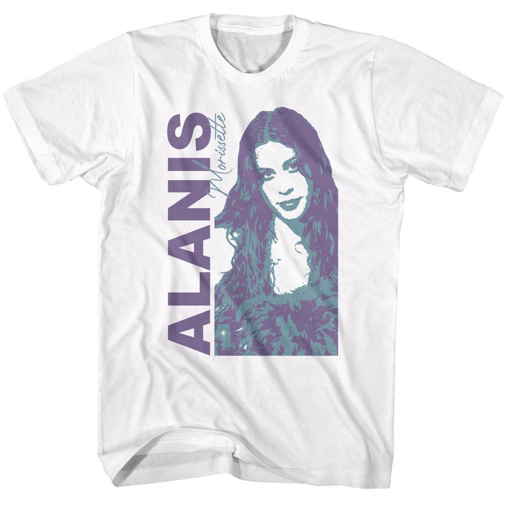 Alanis Morissette Duotone Portrait Men s T Shirt Dance Pop Alternative Music Unisex T-Shirt XL