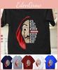 Camiseta Confortável La Casa De Papel Para Fãs de La Casa De Papel Top Unissex de Manga Curta