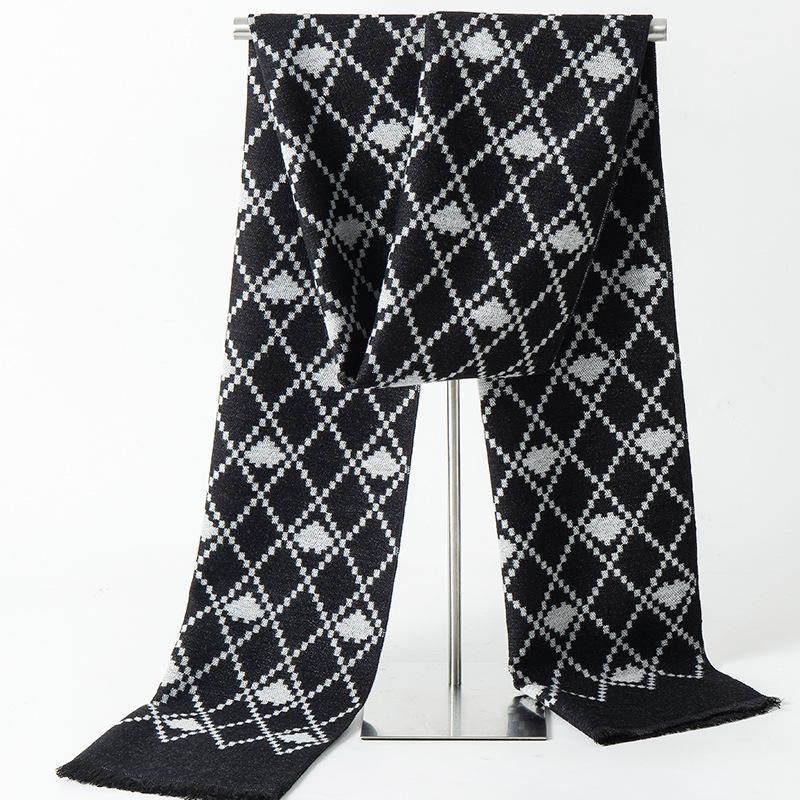 Klassischer gestreifter Herrenschal – europäischer und amerikanischer Stil, perfektes Geschenk für den Freund, für Business und Freizeit