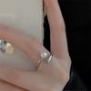 Silver Smile Shape Ring for Women Girls Y2K Stainless Steel Rings Adjustable Opening Ring Jewelry Friend Gifts