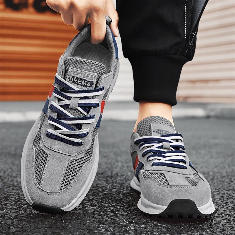 Herrenschuhe Sommer Mesh atmungsaktiv nicht riechende Füße Sportschuhe Herren leichte Laufschuhe lässig vielseitig Retro Forrest Gump Schuhe