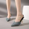2026 Damen Sommer Neu Luxus Designer Leichte Lippenfarbe Festfarbe Party Hohe Absätze Mode Outdoor Schlupf-Sandalen für Damen