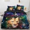 Animal Theme Duvet Cover Set 3D Print Fox Dragon Wolf Tiger Cute Cool Style Full King Size Bedding Set Polyester Comforter Cover