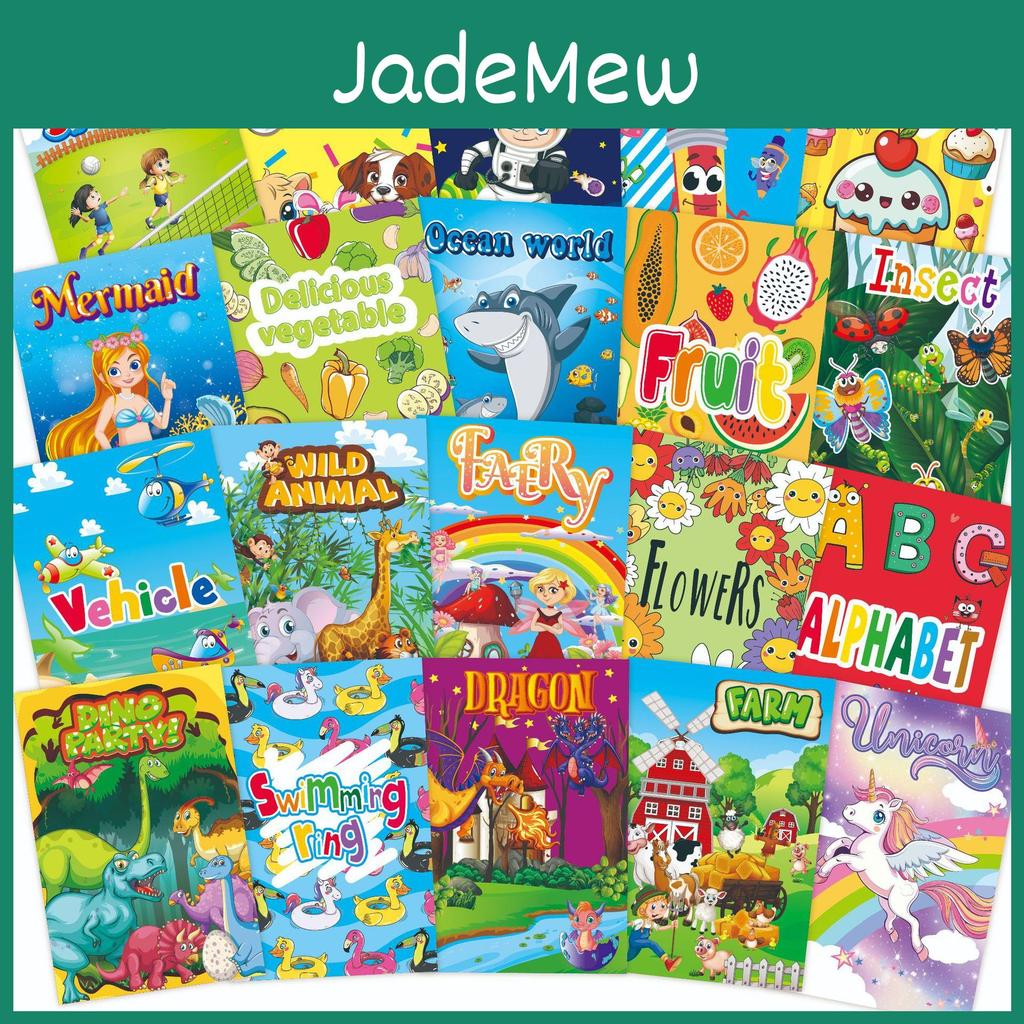 Children Coloring Book Set With Cartoon Animal And Mermaid Illustrations For Kids Gift Giving