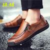 Fashion Outdoor Casual Leather Shoes For Men High Quality Men's Leather Shoes Large Size 48 Casual Leather Outdoor Walking Shoes Male