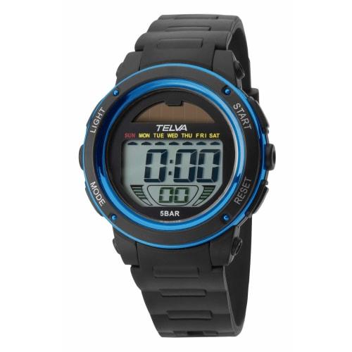 

Klefer Men s Digital Solar Watch, Waterproof, Multi-Function, Urethane Strap, TE-D192-BL, Black