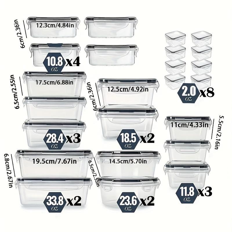 

24-Piece Sealed Food Storage Containers Set, Stackable for Meal Prep Snacks Pantry Travel, with Labels Marker