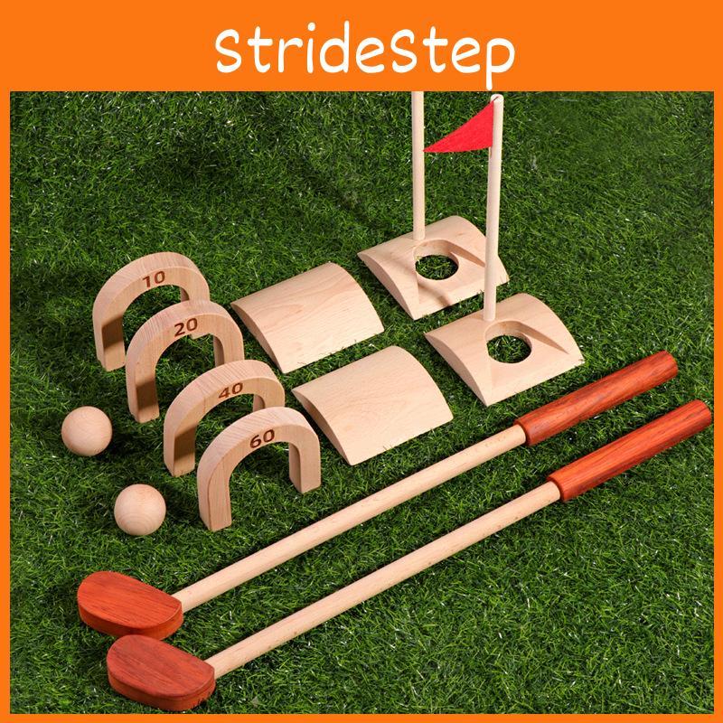 Wooden Simulated Golf Kit Educational Toy For Children Family Game Night