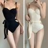 Spicy Girl Style Sexy Cutout One-Piece Swimsuit with Tummy Coverage and Slimming Back Design for Women