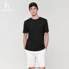 HAZZYS Men's Cotton-Silk Blend Crew Neck Short Sleeve T-Shirt