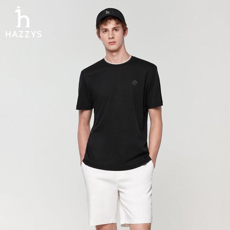 HAZZYS Men s Cotton-Silk Blend Crew Neck Short Sleeve T-Shirt 2XL