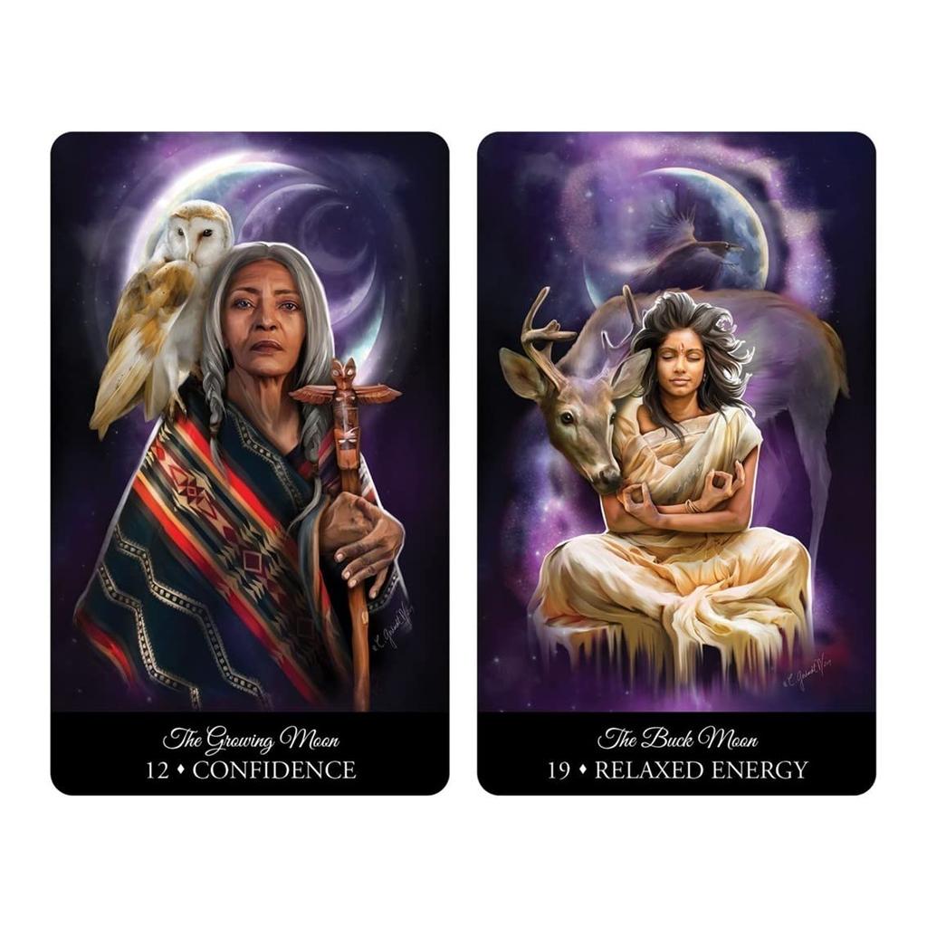 Kancharo 39-Card Oracle Card Set, Tarot Card Reading [The Witching Hour Oracle], Includes Japanese Oracle Card Basic Instructions & Pouch (Authentic)