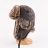 Men's Winter Leather Lei Feng Hat with Thick Plush, Ear Protection, and Big Head Fit for Cold Weather Cycling.