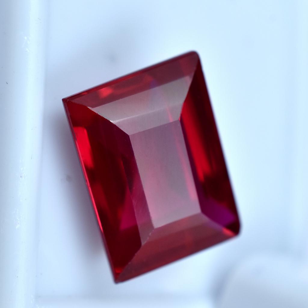 Stunning Quality Red Ruby CERTIFIED Loose Gemstone 9.15 Ct Natural Emerald Cut. AR-640