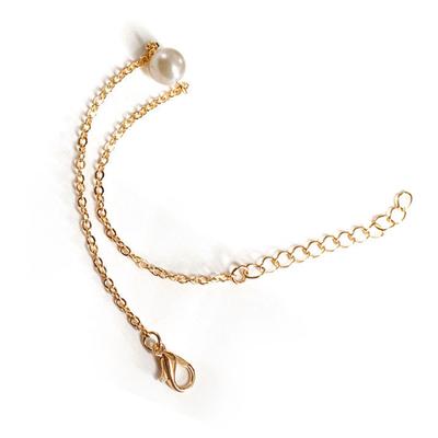 Anklet Elegant Universal Durable Fake Pearls Aesthetic Jewelry Women Accessories Foot Chains Ankle Bracelet for Holiday Vacation
