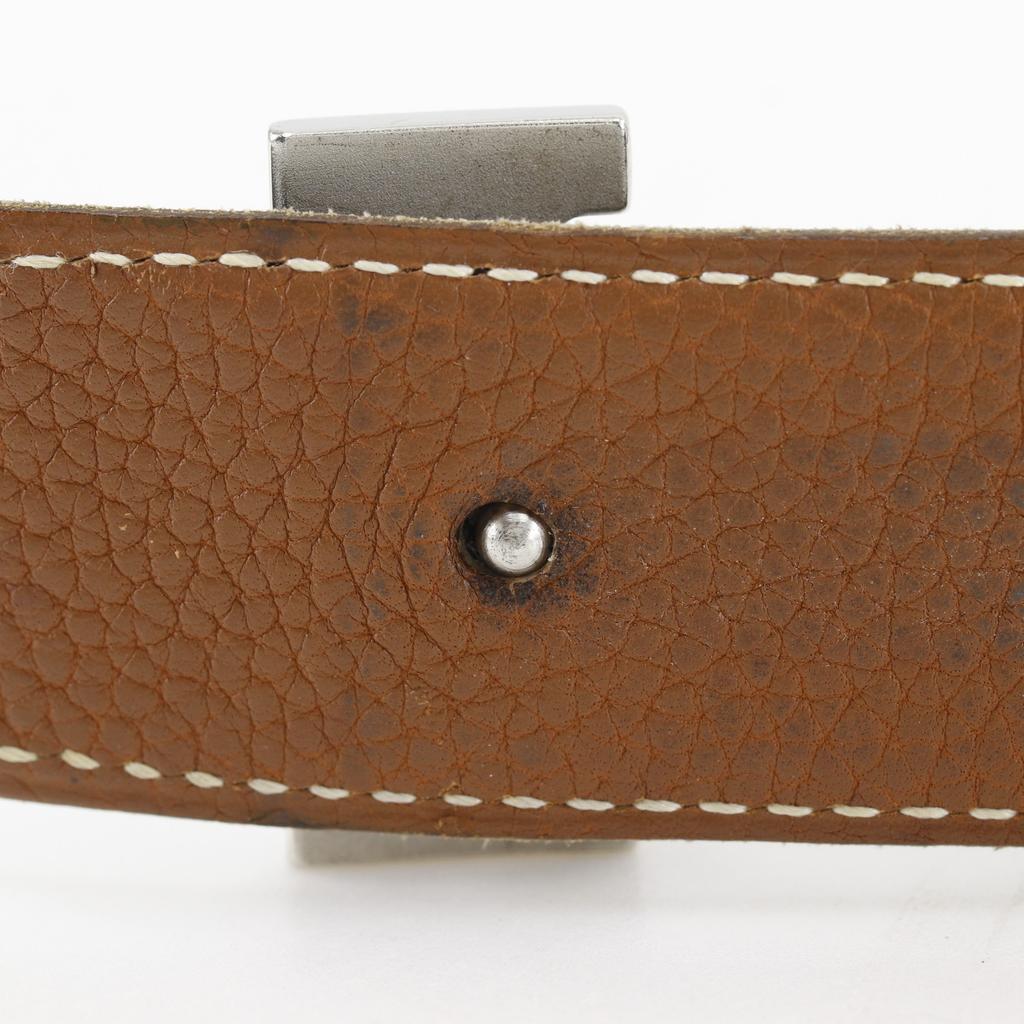Hermes H Belt 85 Belt Reversible Black / Brown Calfskin Unisex Used