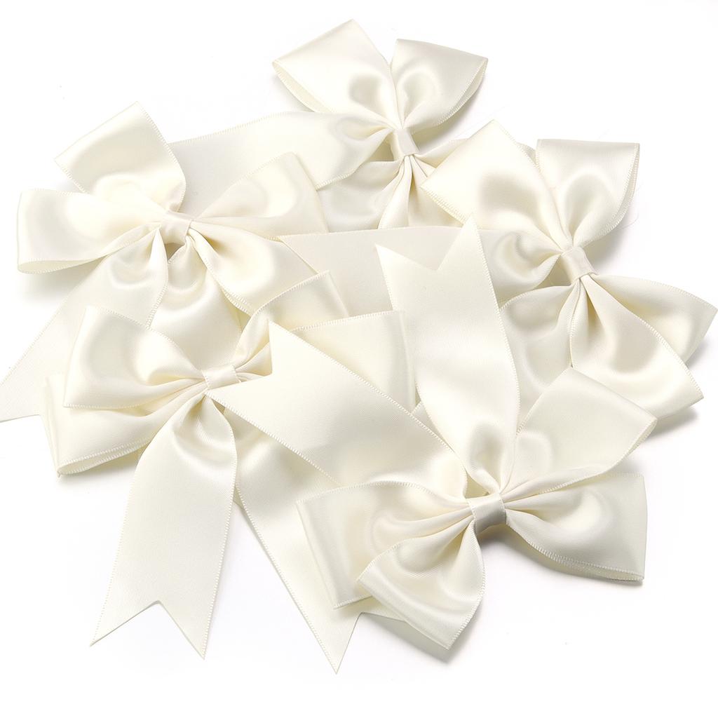 4pcs 12x13cm Large Size Satin Ribbon Bows Mutilcolor Ribbon Bow Flower DIY Decoration Headwear Hairclips Accessories