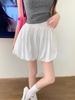 Women's High-Waisted Black & White Puffball Pleated Summer Shorts