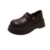 [Youshilai] Retro Height-increasing One-pedal Women's 2025 Spring New Fashionable Thick-soled Muffin Casual Loafers